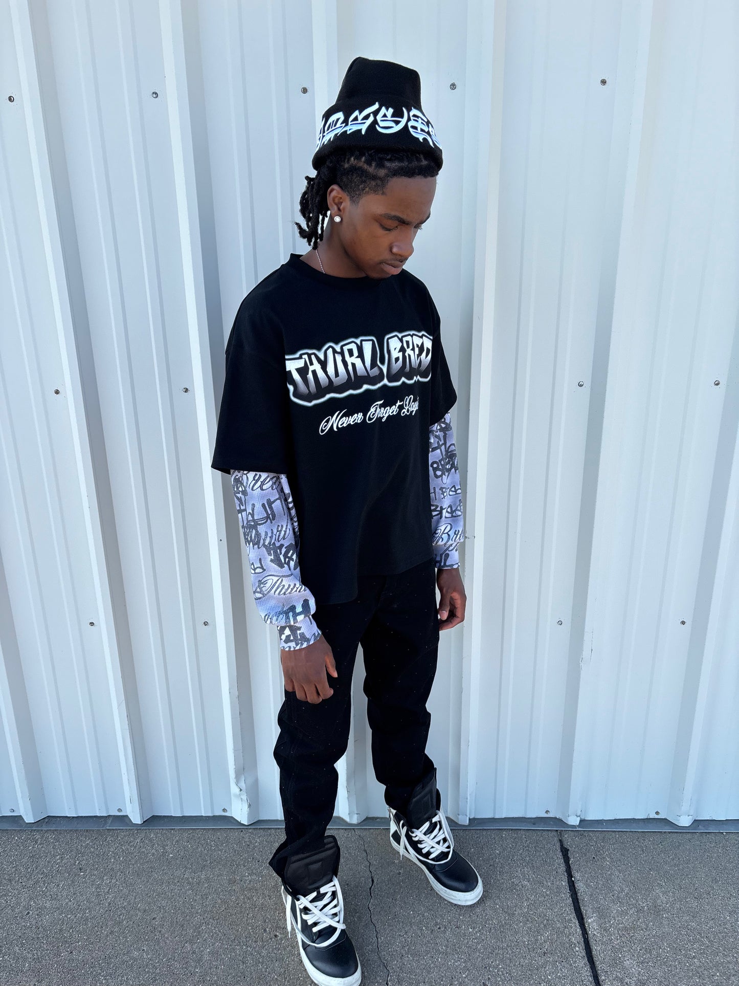 "Concrete" Double Layer Tee