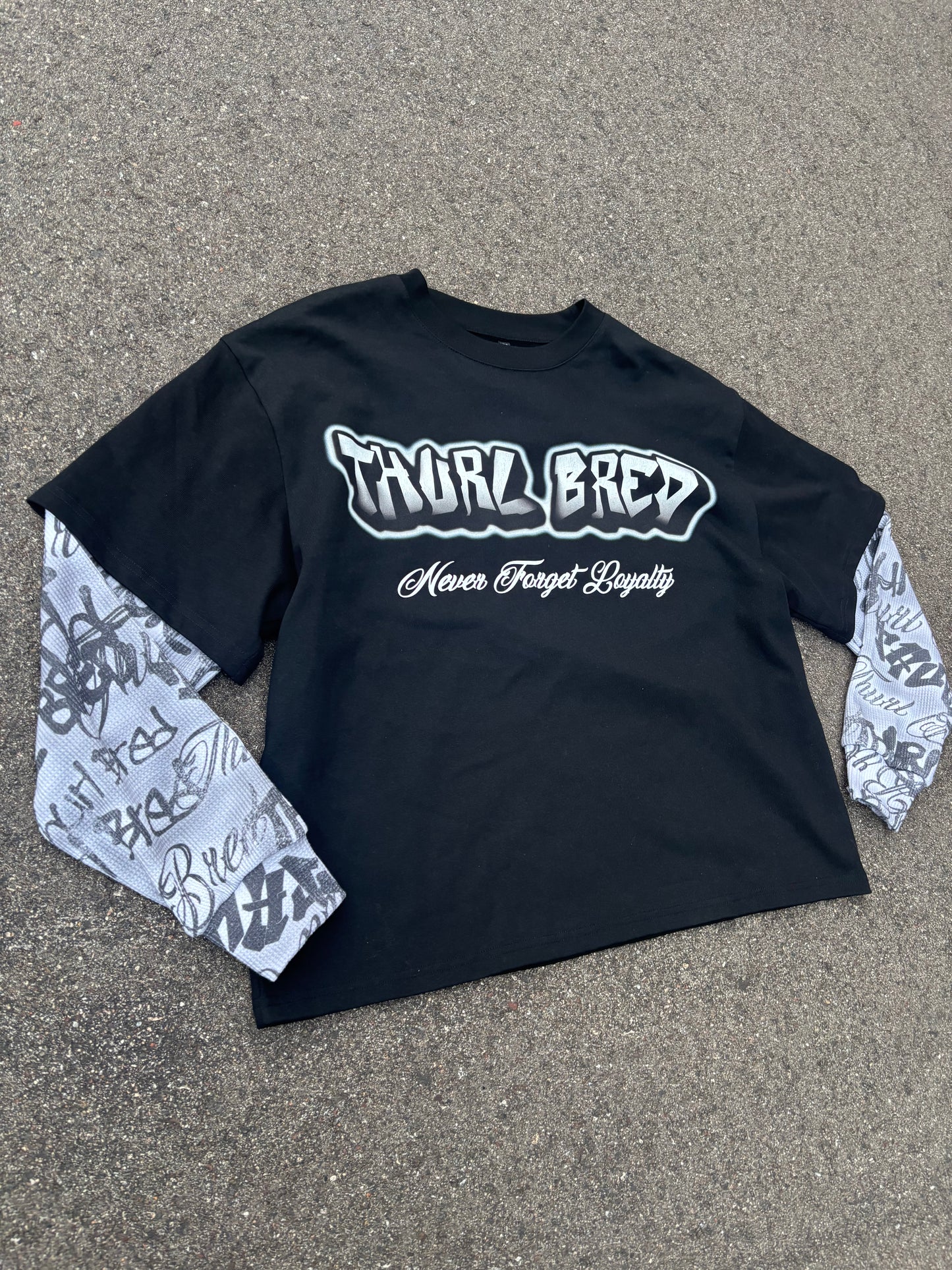 "Concrete" Double Layer Tee